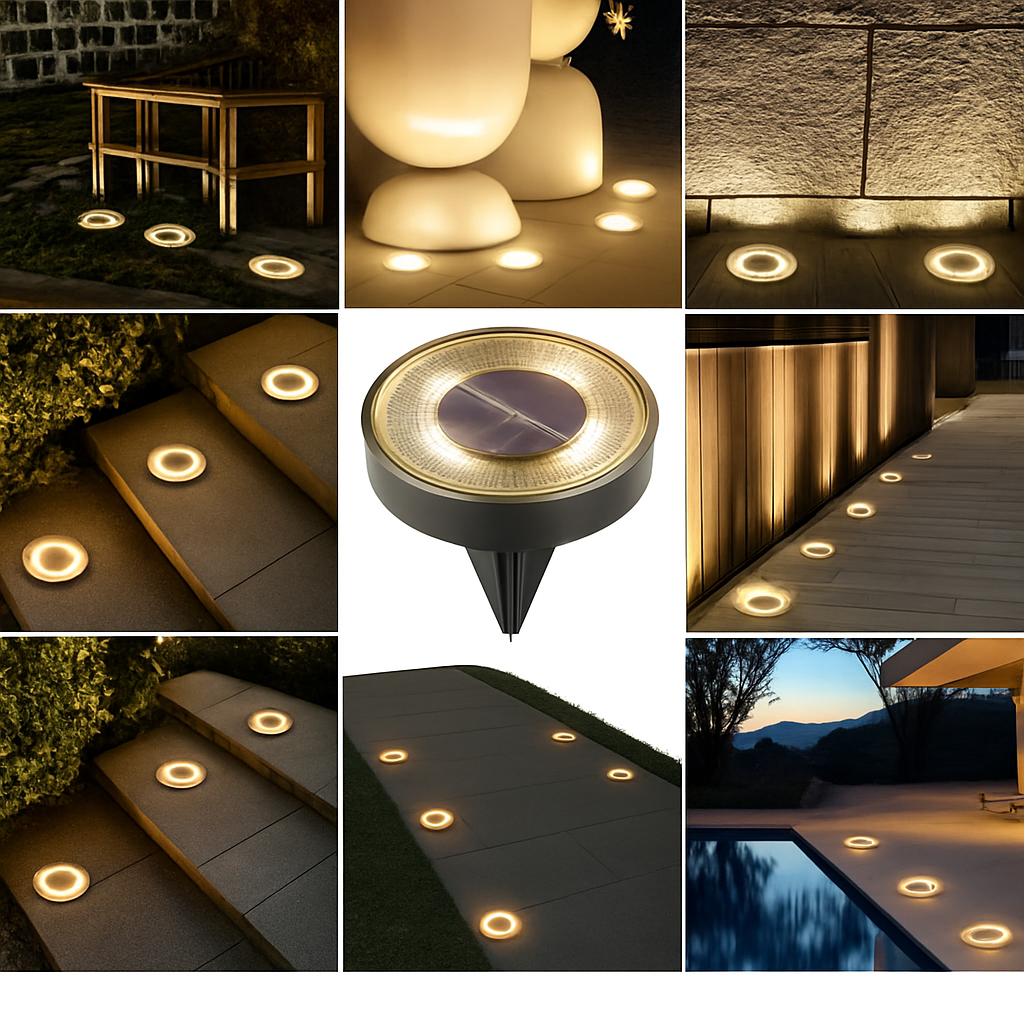 IP68 LED étanche extérieure énergie solaire lumière au sol contrôle de l'éclairage chemin pont lumières cour allée pelouse jardin décoration lampe - vue 6 sur 14