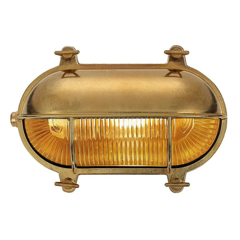 Applique murale dorée en style cuivre Vintage pour extérieur IP44 à LED étanche
