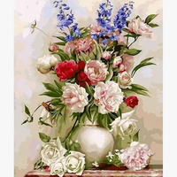kit de peinture par numéro fleurs pour adultes décorations artisanales