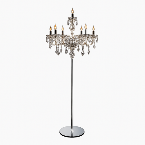 Lampadaire avec bougies en cristal