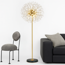lampadaire de luxe scandinavia pissenlit chrome doré pour intérieur