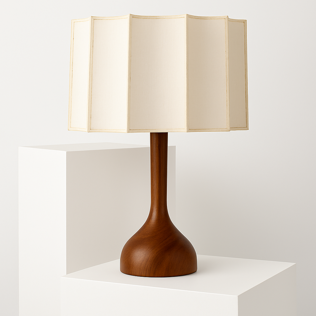 lampadaire en bois massif style wabi-sabi décoration zen design moderne - vue 5 sur 8