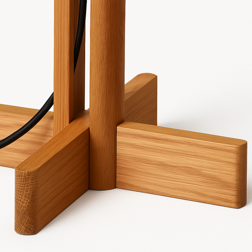 lampadaire en bois style wabi sabi pour décoration intérieure moderne - vue 7 sur 9