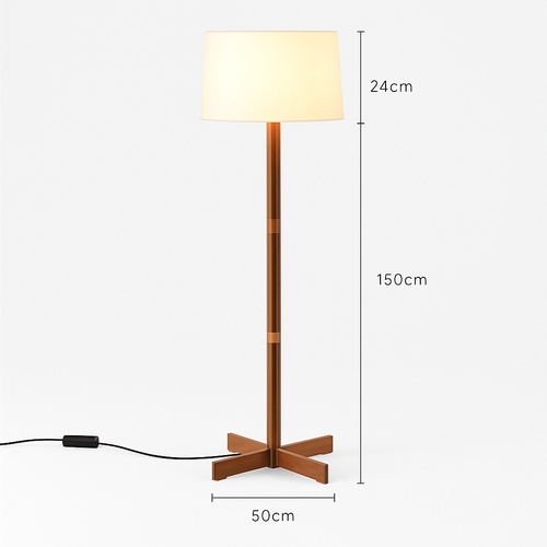 lampadaire en bois style wabi sabi pour décoration intérieure moderne - vue 9 sur 9