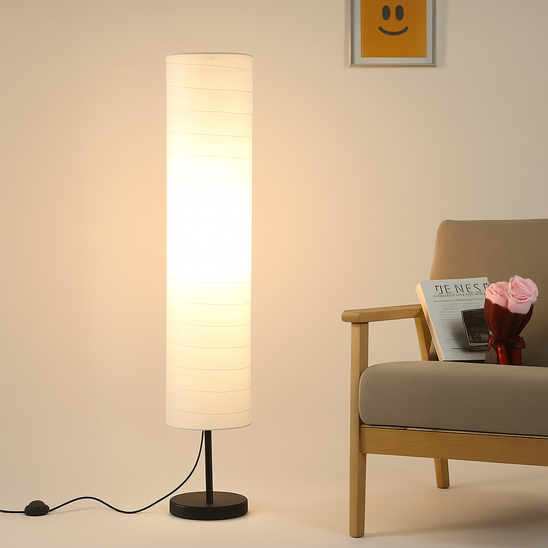 lampadaire en papier design scandinave pour intérieur élégant