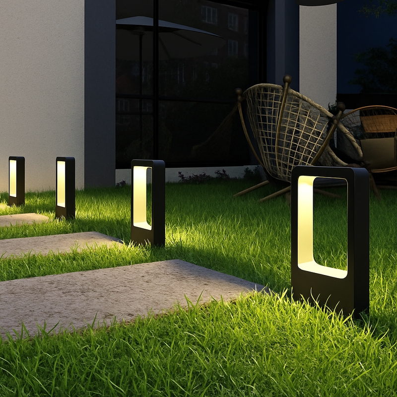 Lampadaire exétieur IP68 étanche 15W LED jardin pelouse en aluminium pilier