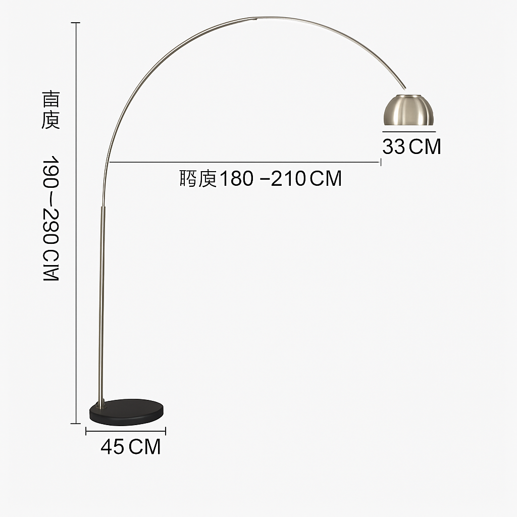 lampadaire led créatif en acier inoxydable lampara pie - vue 7 sur 10