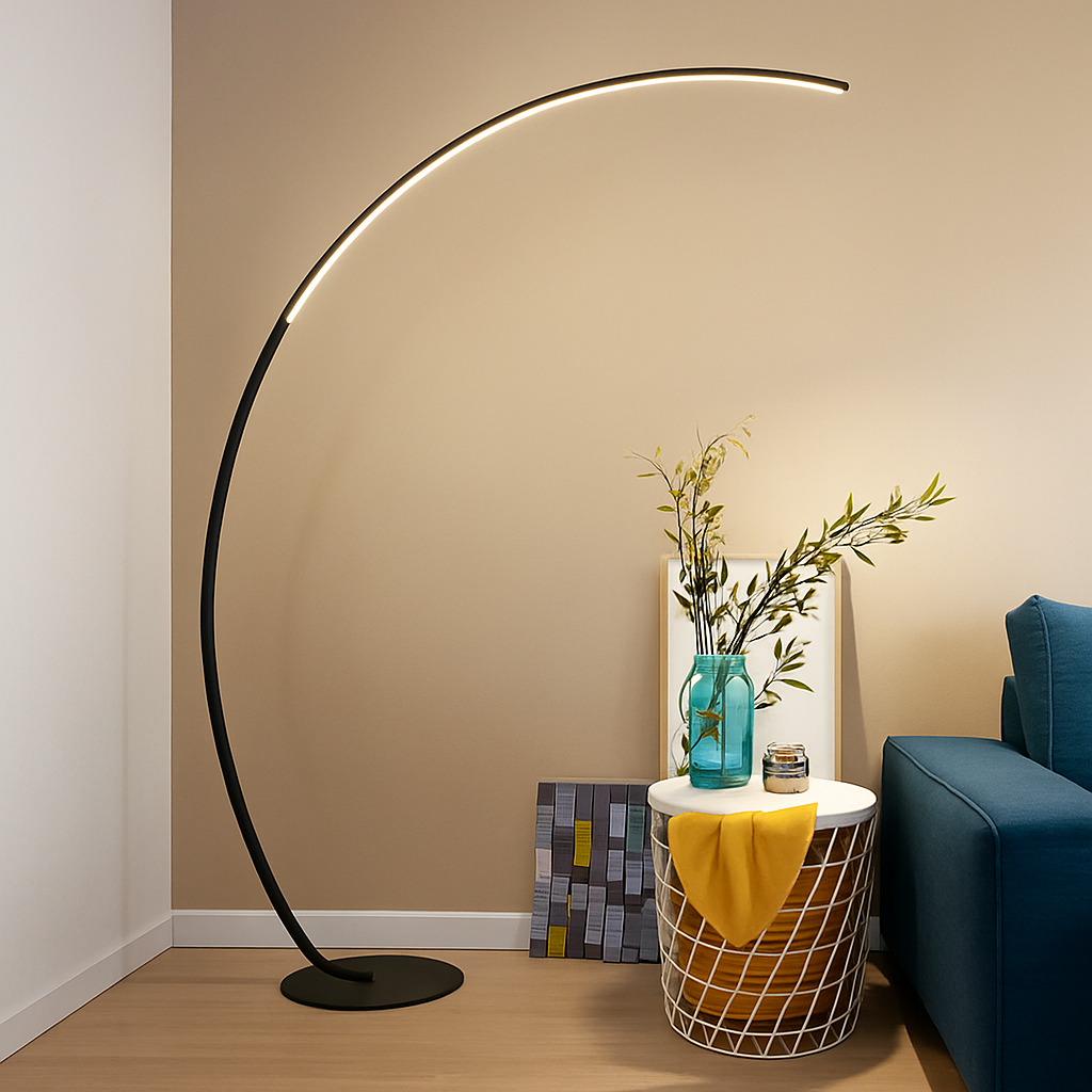 Lampadaire Led moderne en forme d'arc