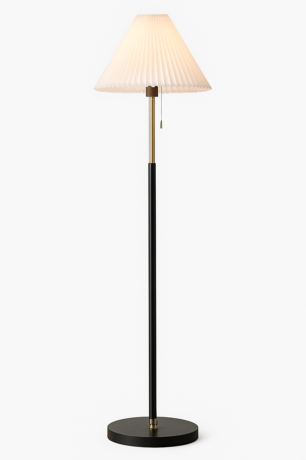 lampadaire led moderne nordique en marbre et tissu plissé américain