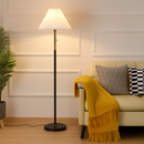 lampadaire led moderne nordique en marbre et tissu plissé américain