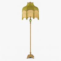 Lampadaire LED vintage cuivre français d'angle