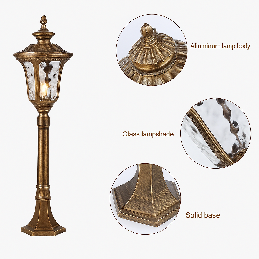 lampadaire rétro pour jardin et allées extérieures - vue 11 sur 10