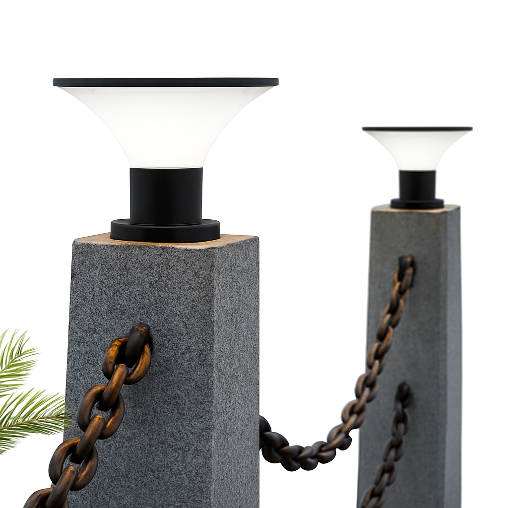 lampadaire solaire étanche pour jardin et extérieur - vue 3 sur 8