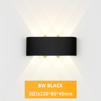 Lampe de applique murale LED extérieure étanche IP65 applique murale intérieure 4W6W 8W 10W lumières de jardin en aluminium chambre salon escaliers éclairage