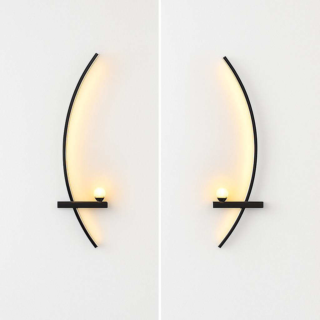 Lampe de applique murale LED moderne minimaliste noir ou applique murale décorative pour chambre chevet étude maison éclairage intérieur lustres lumières