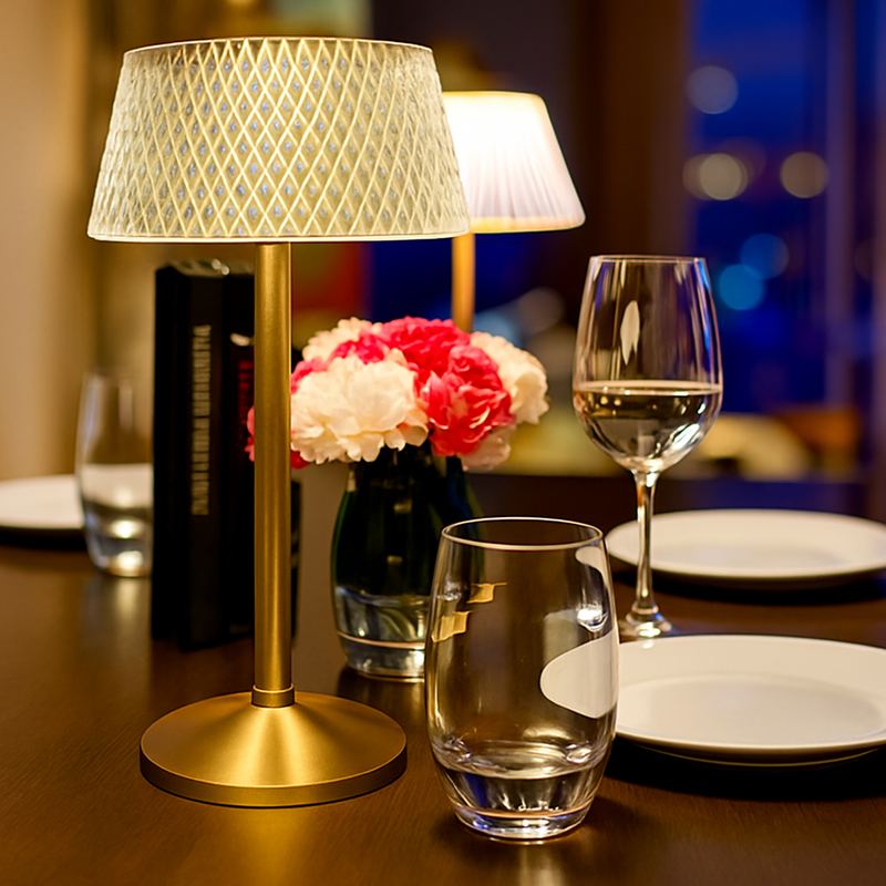 lampe de bureau cristal rétro led rechargeable protection des yeux