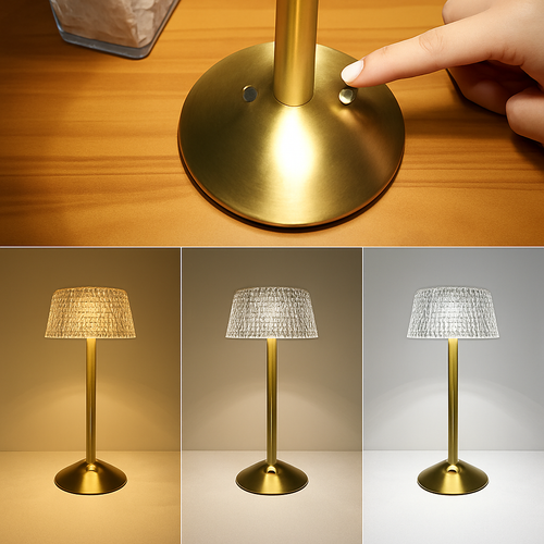 lampe de bureau cristal rétro led rechargeable protection des yeux - vue 6 sur 6