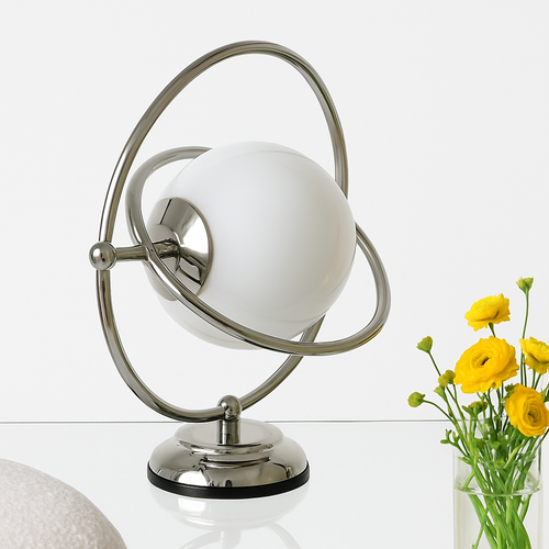 lampe de bureau design italienne en verre rotative