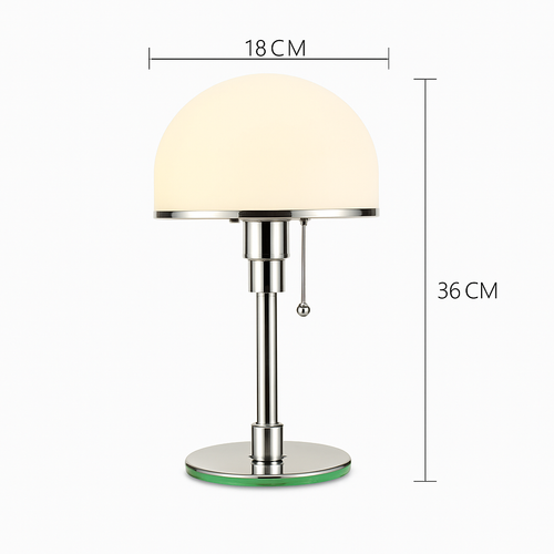 lampe de bureau design led en acier inoxydable wilhelm wagenfeld bauhaus