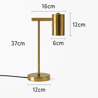 lampe de bureau dorée moderne protection des yeux créative