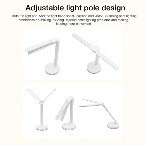 Lampe de bureau LED 3 niveaux réglable tactile veilleuse USB Rechargeable Protection des yeux lampe de Table pliable pour chambre chevet lecture