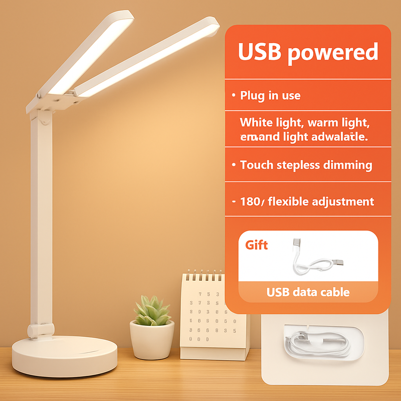 Lampe De Bureau LED Acrylique USB Avec Télécommande - Ligne Lumière Luxe
