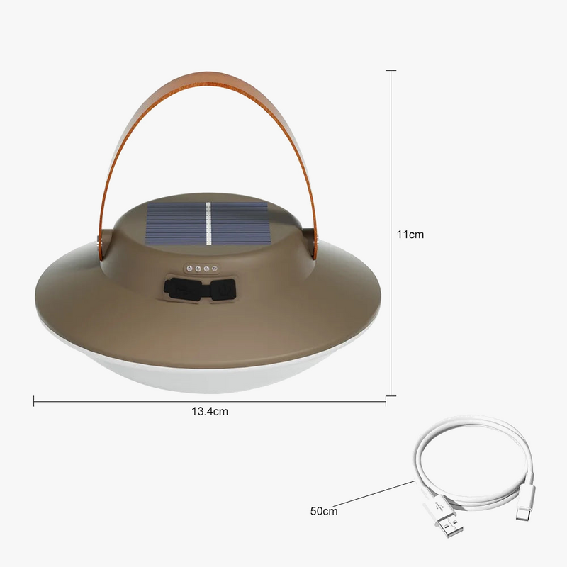 Le noir - Lanterne solaire pliable et étanche, Rechargeable par USB Le noir - Lanterne solaire pliable et étanche, Rechargeable par USB