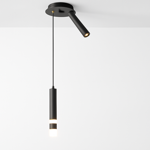 lampe de chevet moderne avec projecteur rotatif led suspension - vue 5 sur 15