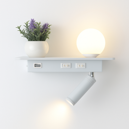 lampe de chevet moderne led avec interrupteur et usb