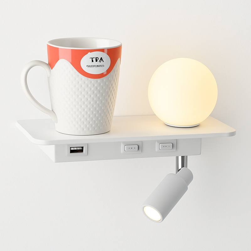 lampe de chevet moderne led avec interrupteur et usb