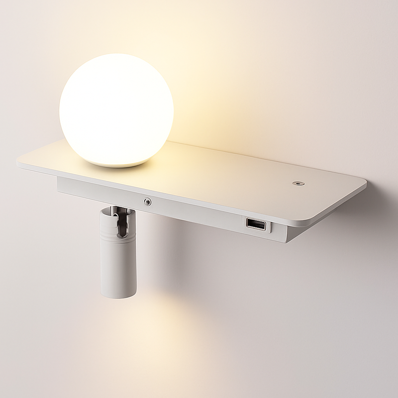 lampe de chevet moderne led avec interrupteur et usb