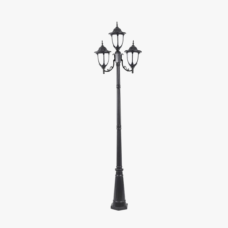 lampe de jardin européenne à quatre têtes étanche pour extérieur