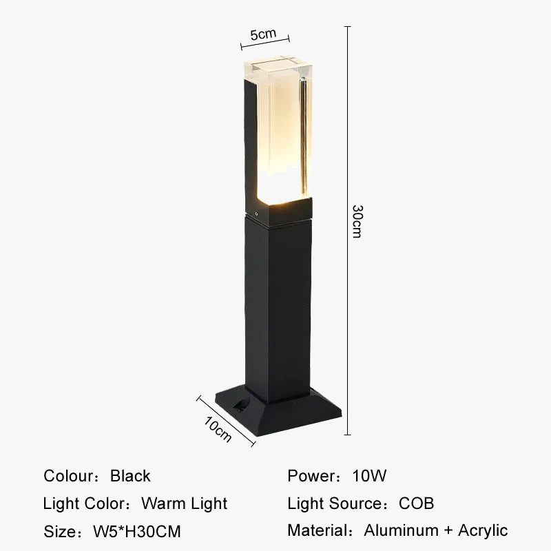 lampe led extérieure étanche éclairage moderne pour jardin et allée