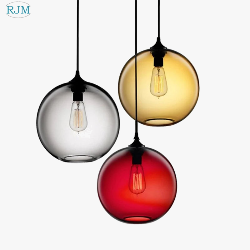 lampe led suspendue en verre design moderne et créatif
