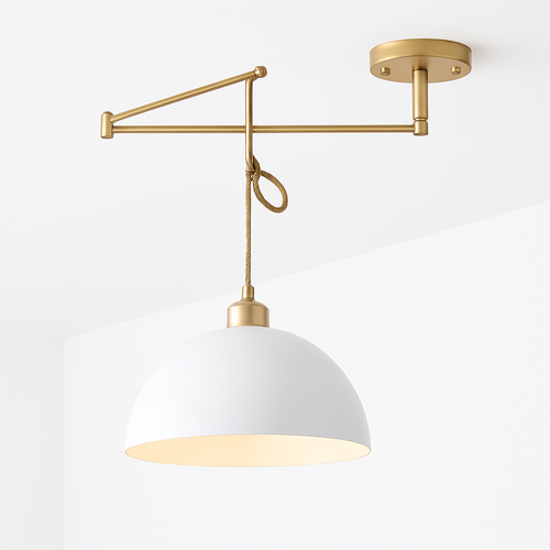 lampe pendante nordique avec conception pliante et culbuteur - vue 2 sur 9