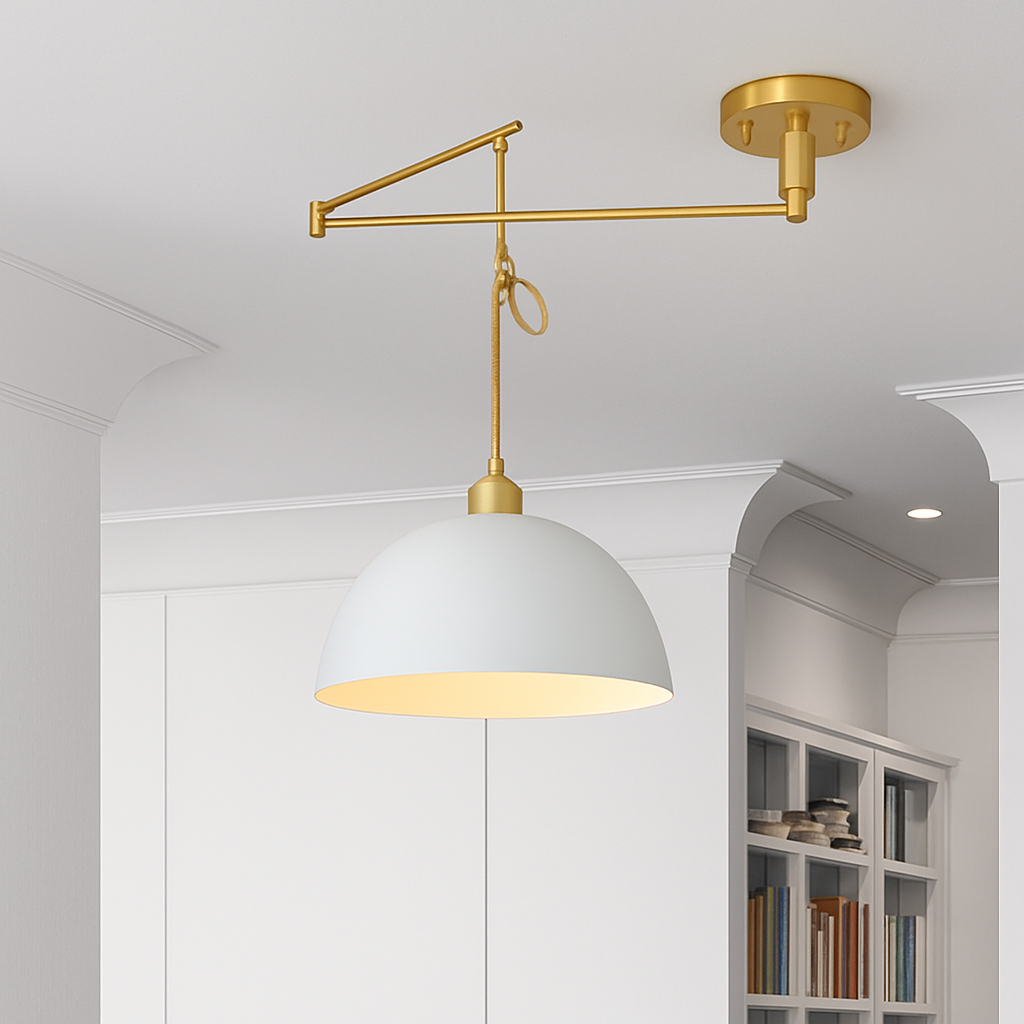 lampe pendante nordique avec conception pliante et culbuteur - vue 3 sur 9