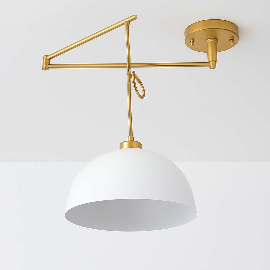 lampe pendante nordique avec conception pliante et culbuteur - vue 5 sur 9