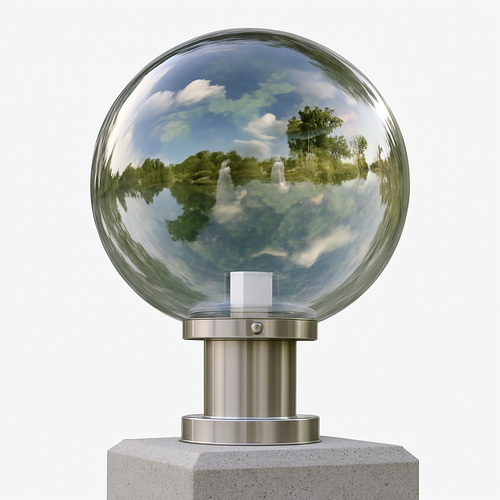 lampe pilier extérieur boule étanche pour éclairage décoratif - vue 3 sur 9
