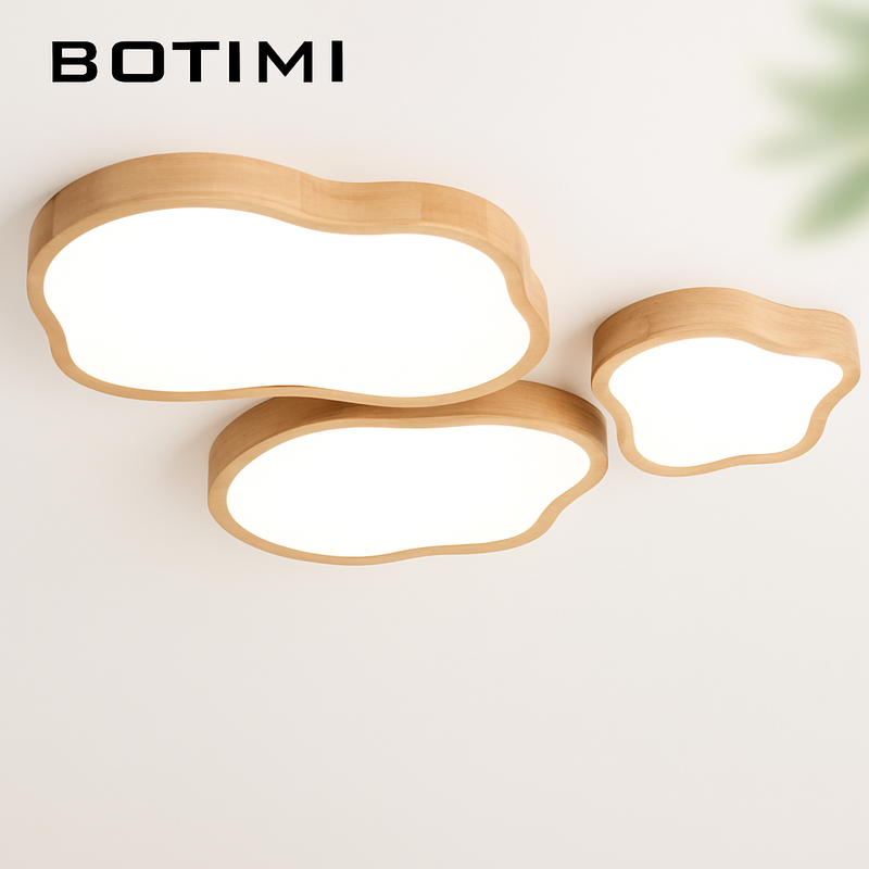 Lampe plafonnier bois LED modernes