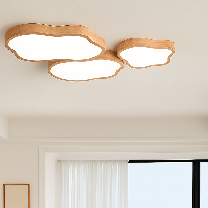 Lampe plafonnier bois LED modernes