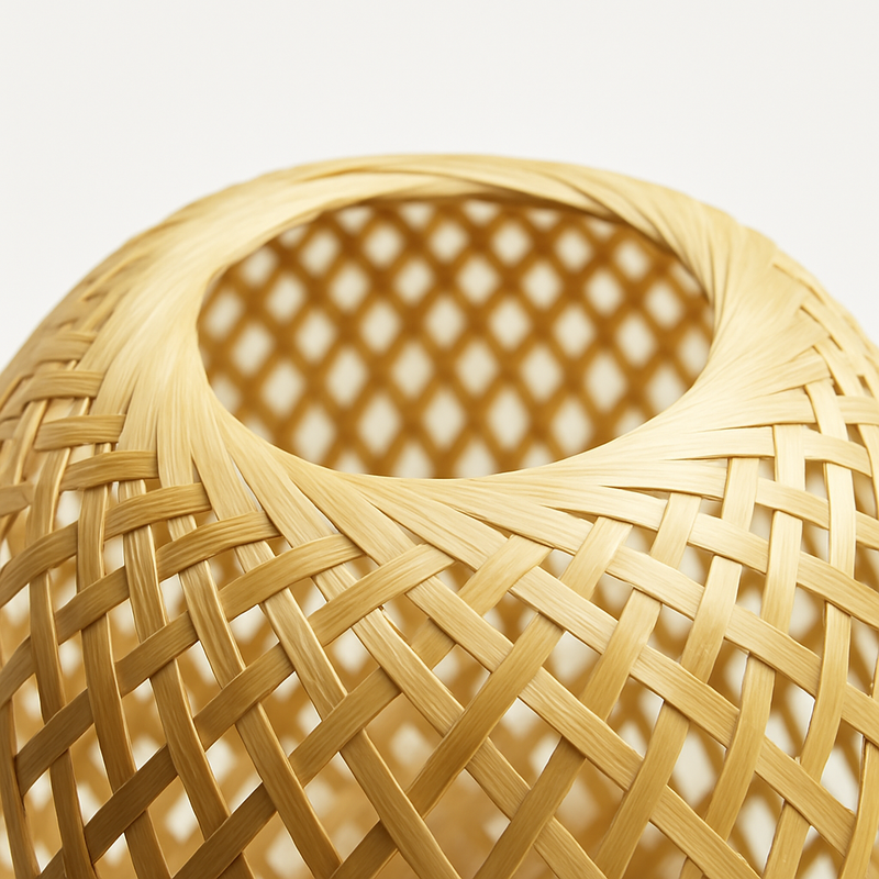 lampe à poser en rotin bambou tricotée à la main décoration intérieure