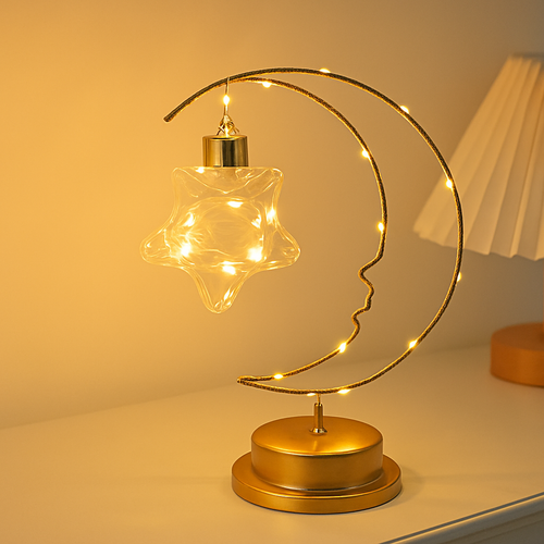 lampe à poser led étoile lune pour veilleuse et bureau
