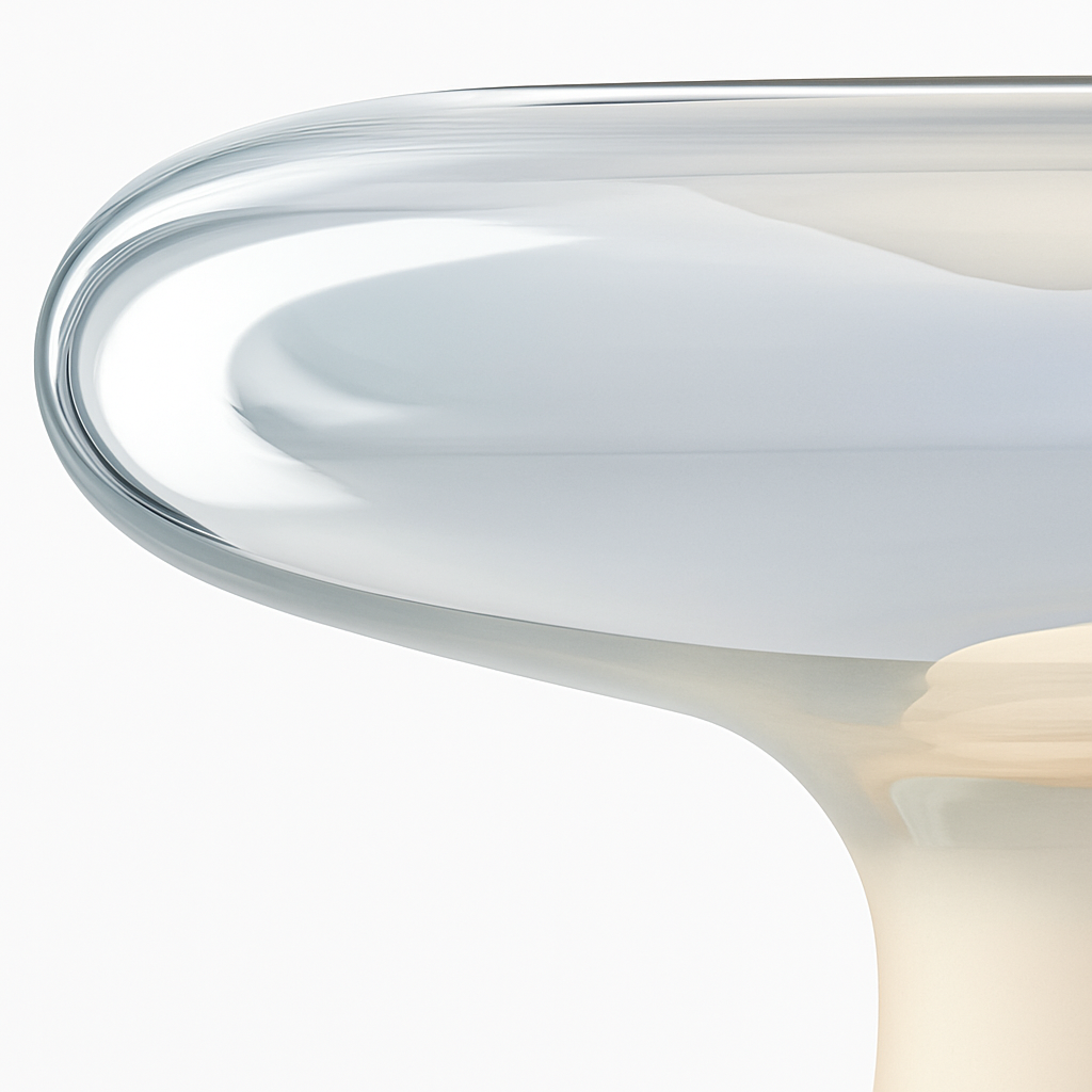 lampe à poser moderne en verre design champignon pour intérieur - vue 6 sur 7