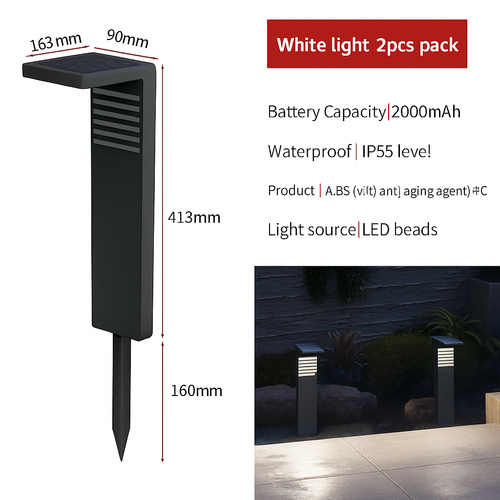 lampe solaire étanche pour éclairage extérieur de jardin - vue 8 sur 14