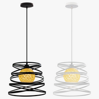 Lampe Spirale Suspendue Vintage