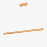 lampe suspendue nordique en bois massif pour intérieur led