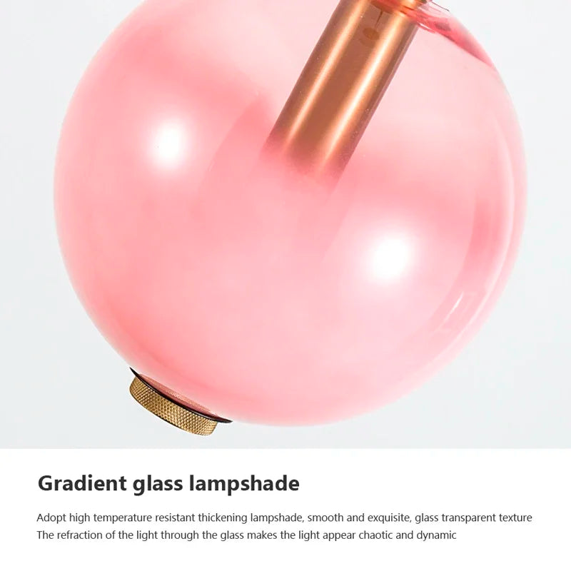 lampe suspendue verre dégradé nordique salle manger chambre coucher lustre 110v-220v