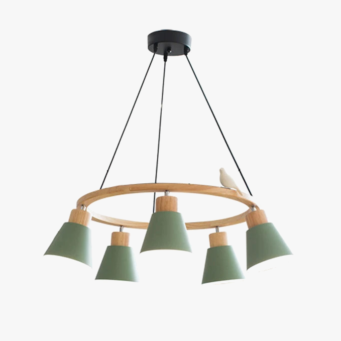 Lampe suspension créative nordique oiseau