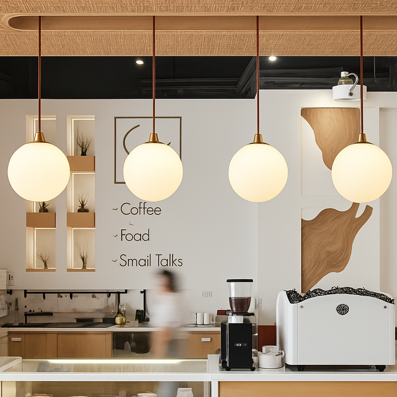 Lampe Suspension Globe Verre Blanc