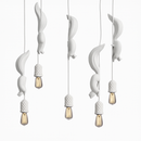 lampe suspension résine écureuil nordique led loft décoratif